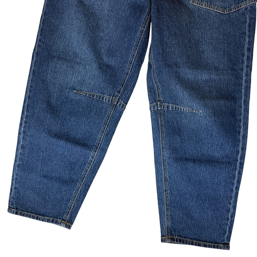 New Frye Barrel Jean Womens 6 Medium Wash Blue High Rise Curved Leg Denim - Picture 6 of 10
